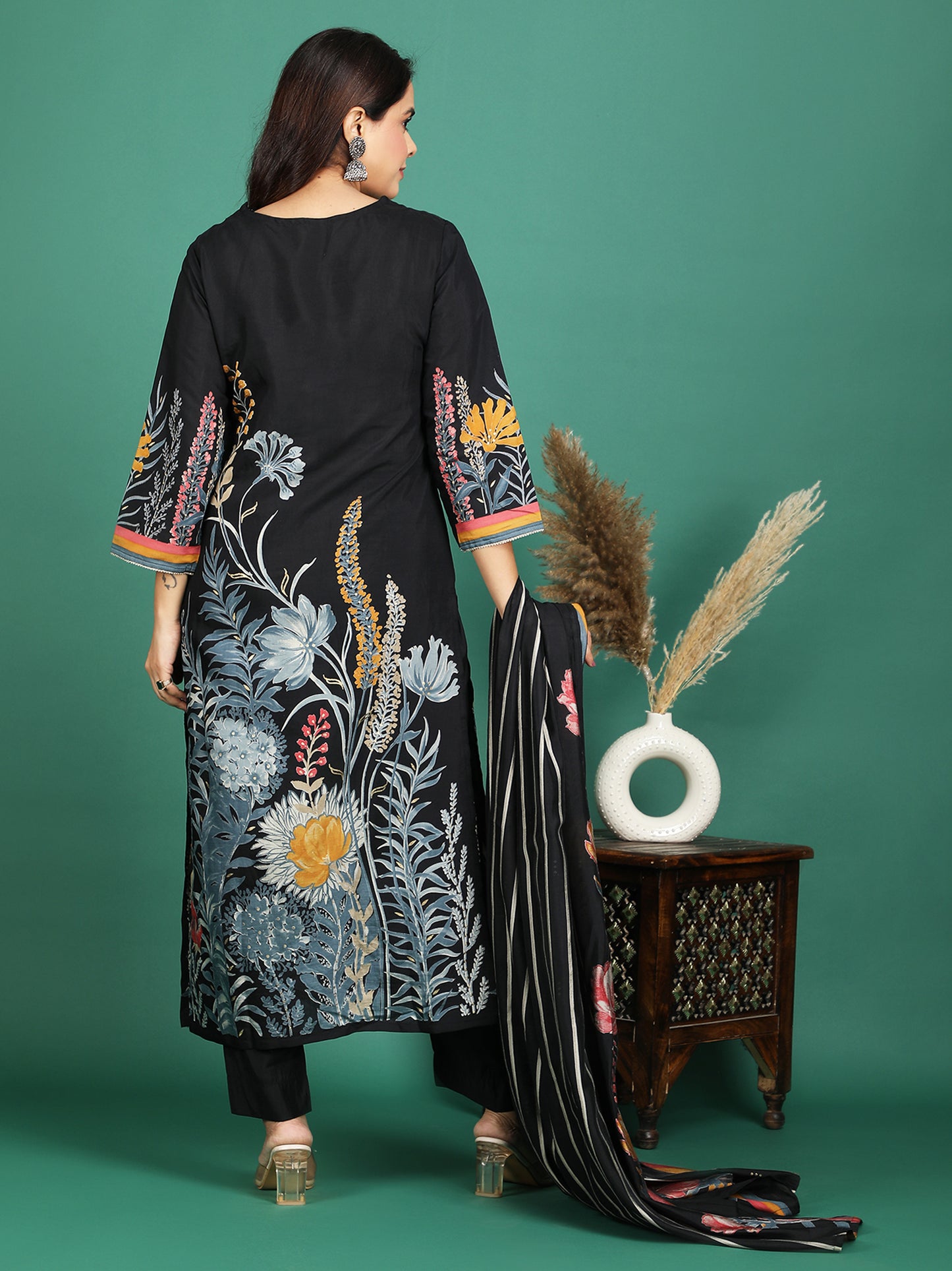Midnight Bloom Kurta Set