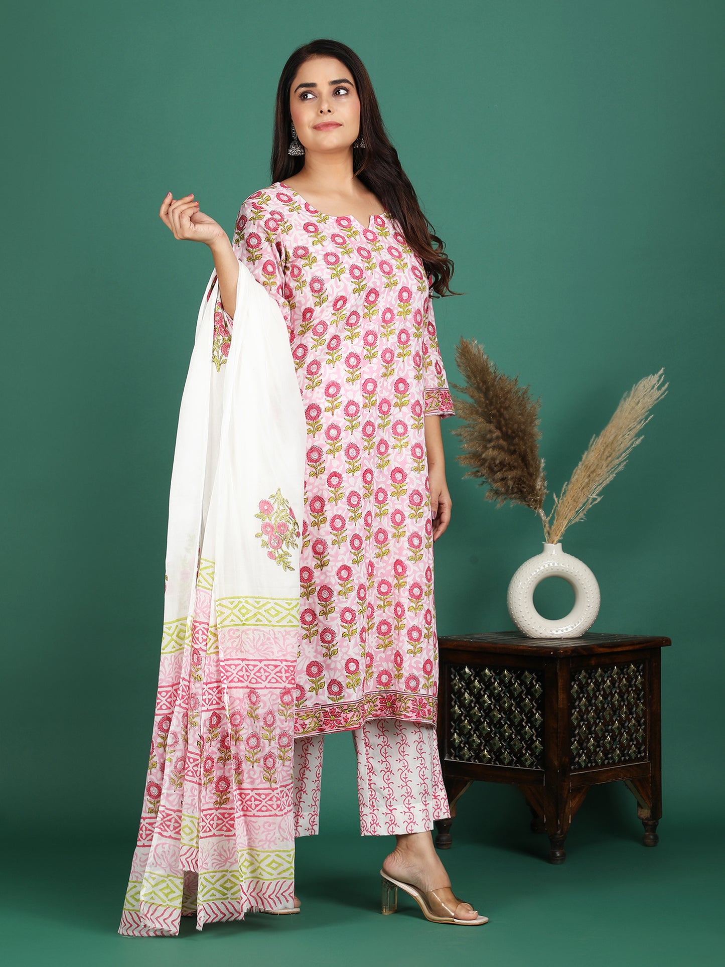 Gulabiya Cotton Kurta Set