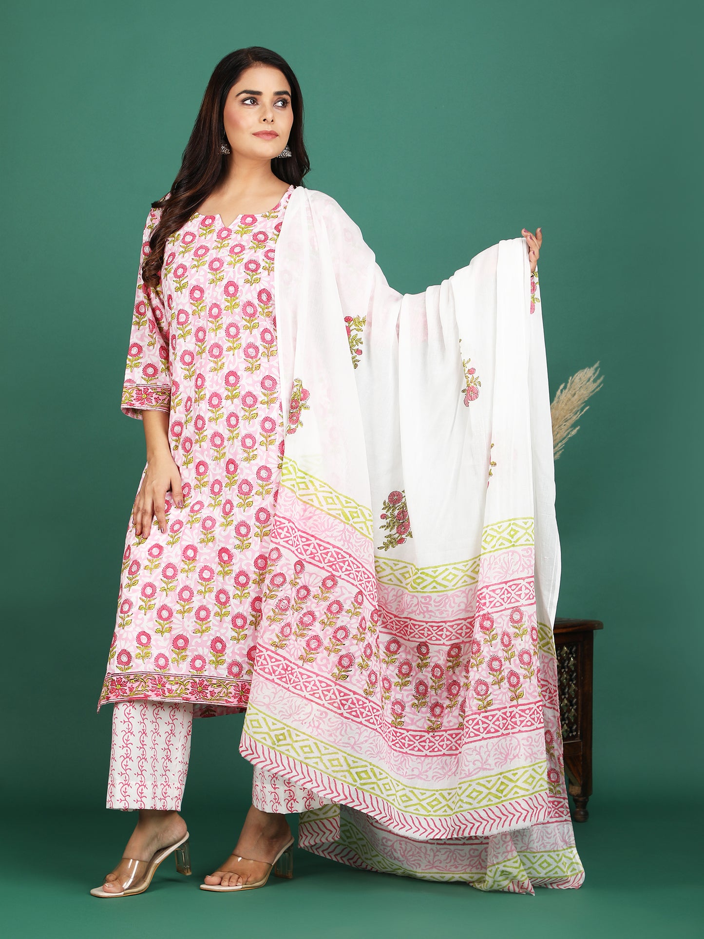 Gulabiya Cotton Kurta Set