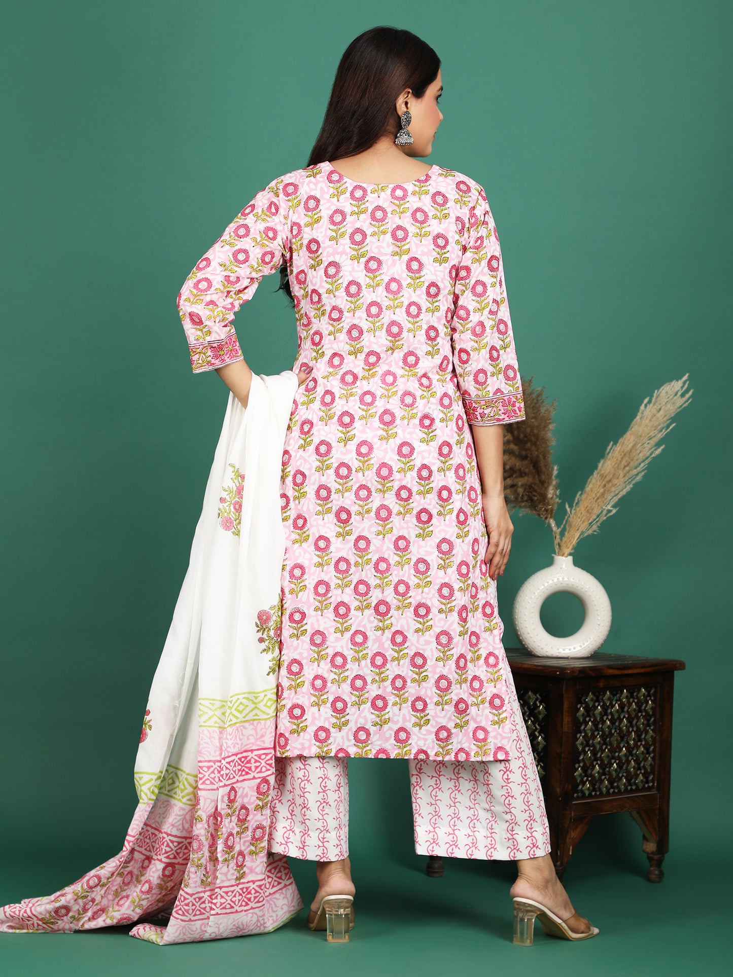 Gulabiya Cotton Kurta Set
