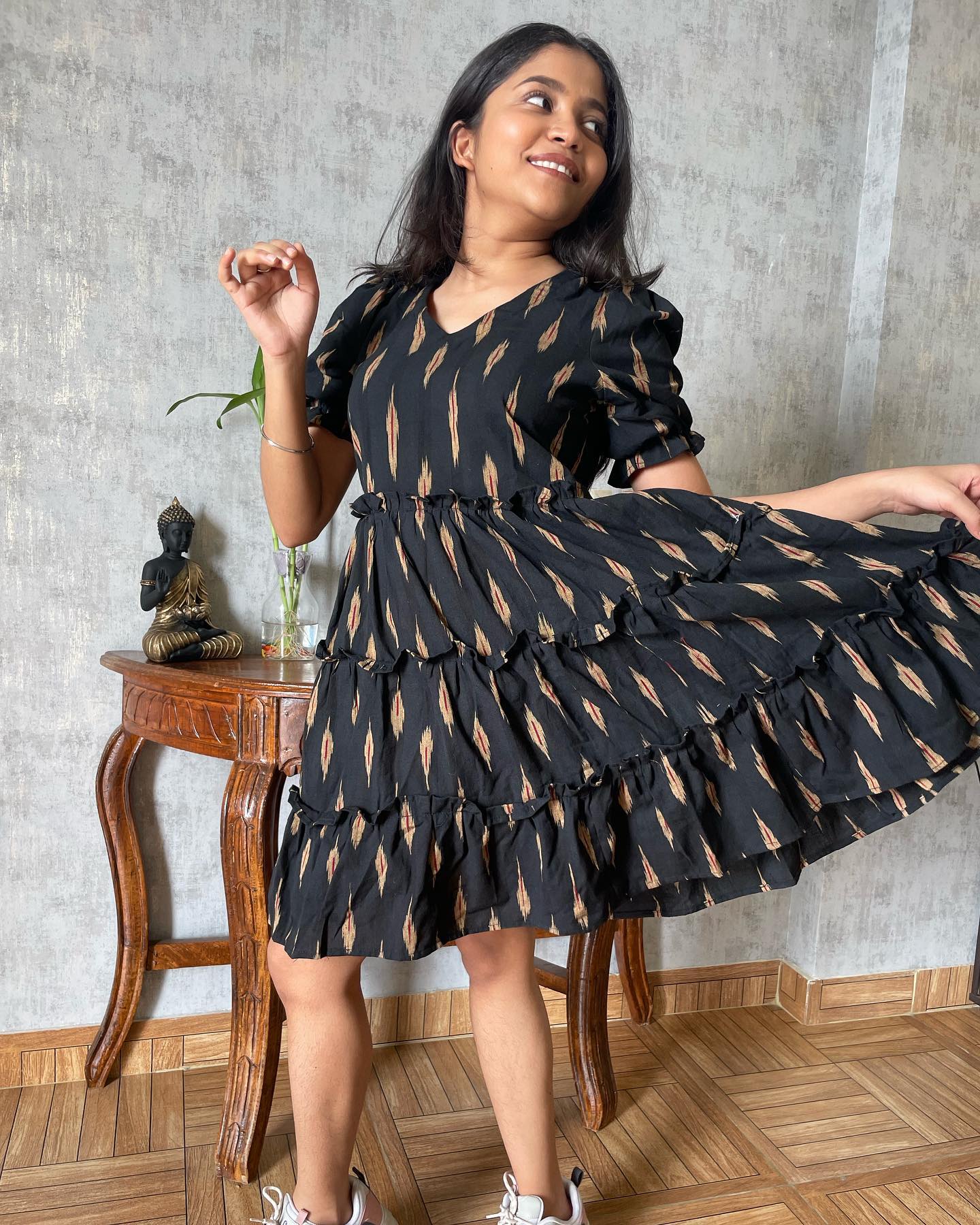 Ikat pure cotton dress