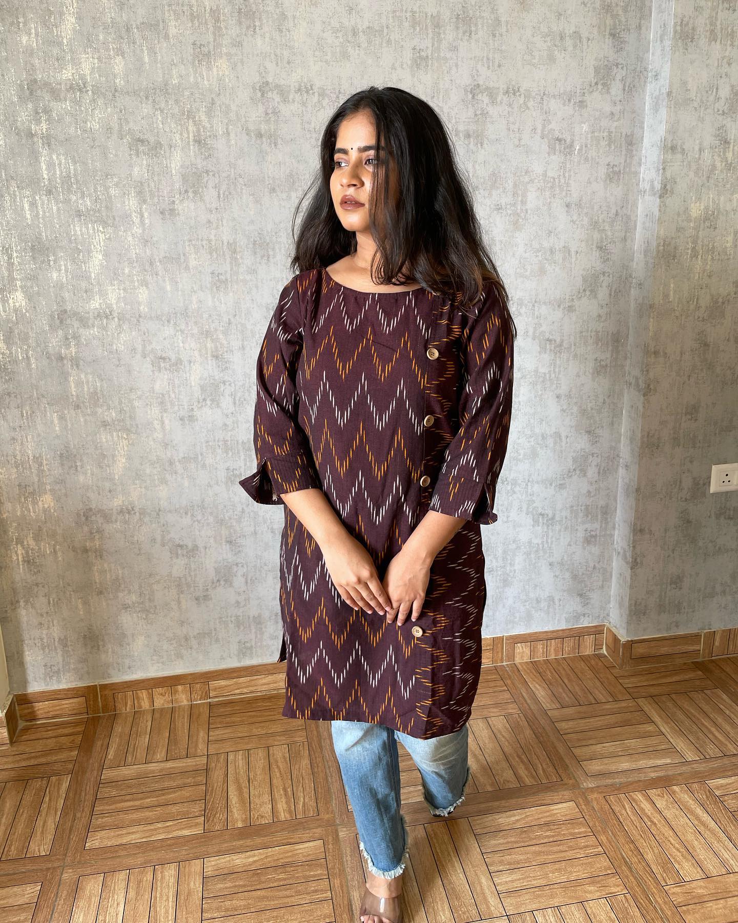 Cotton ikat Kurti