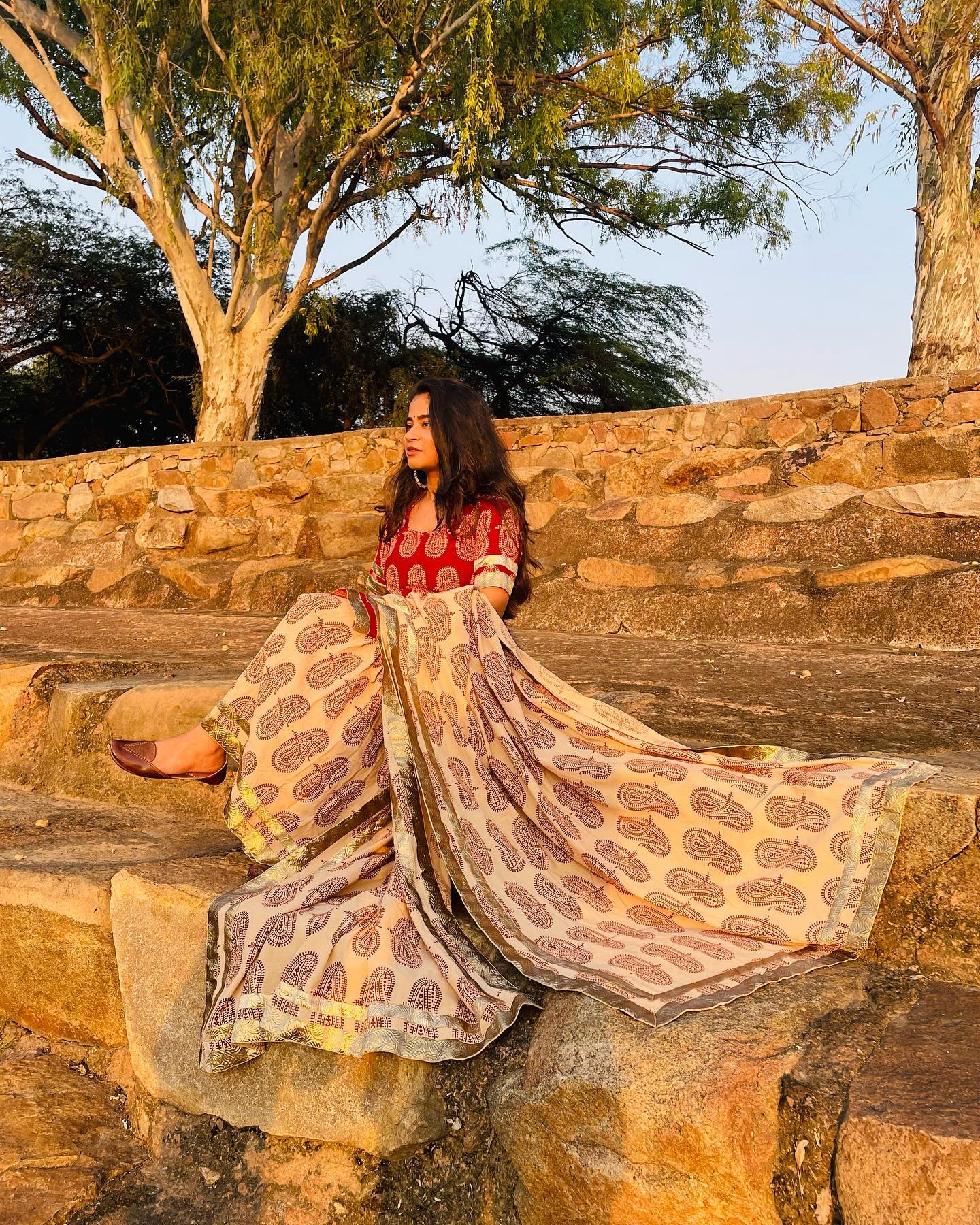 Gamathi Cotton Sharara Set with Dupatta