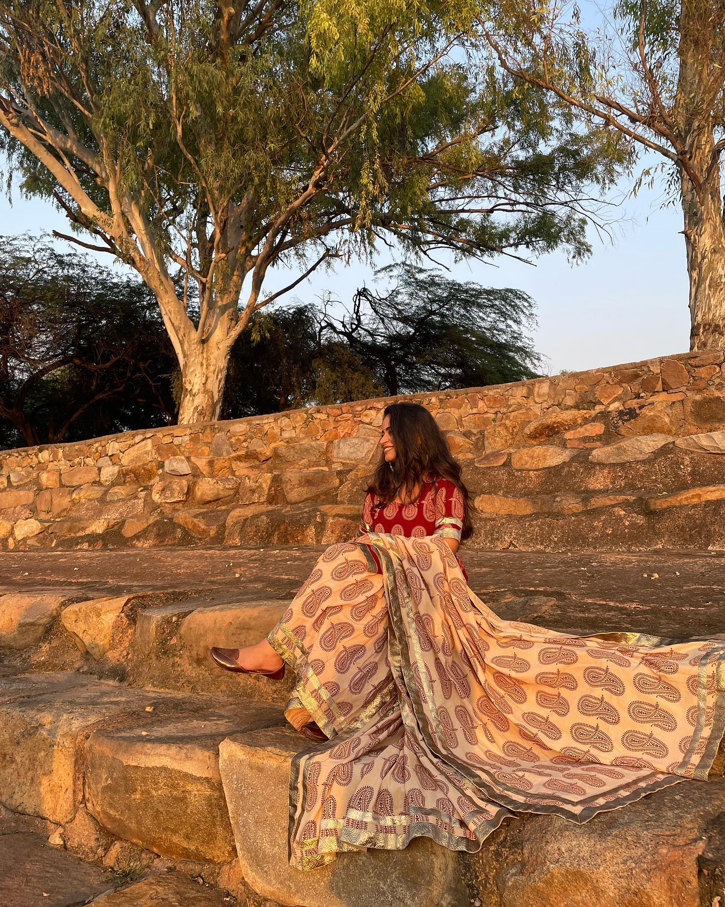Gamathi Cotton Sharara Set with Dupatta
