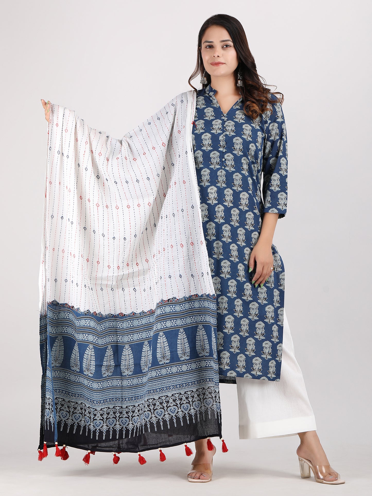 Riwaayat Hand Block Print Cotton Kurta Set