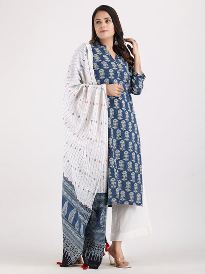 Riwaayat Hand Block Print Cotton Kurta Set