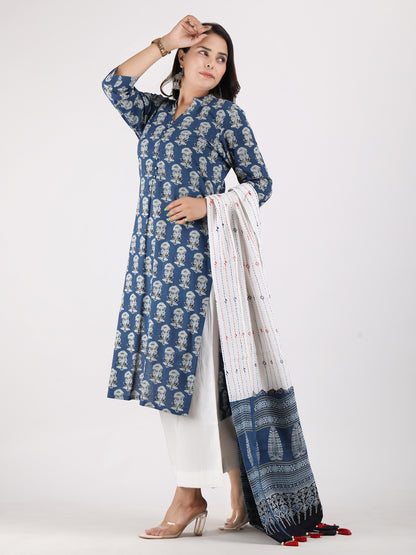 Riwaayat Hand Block Print Cotton Kurta Set