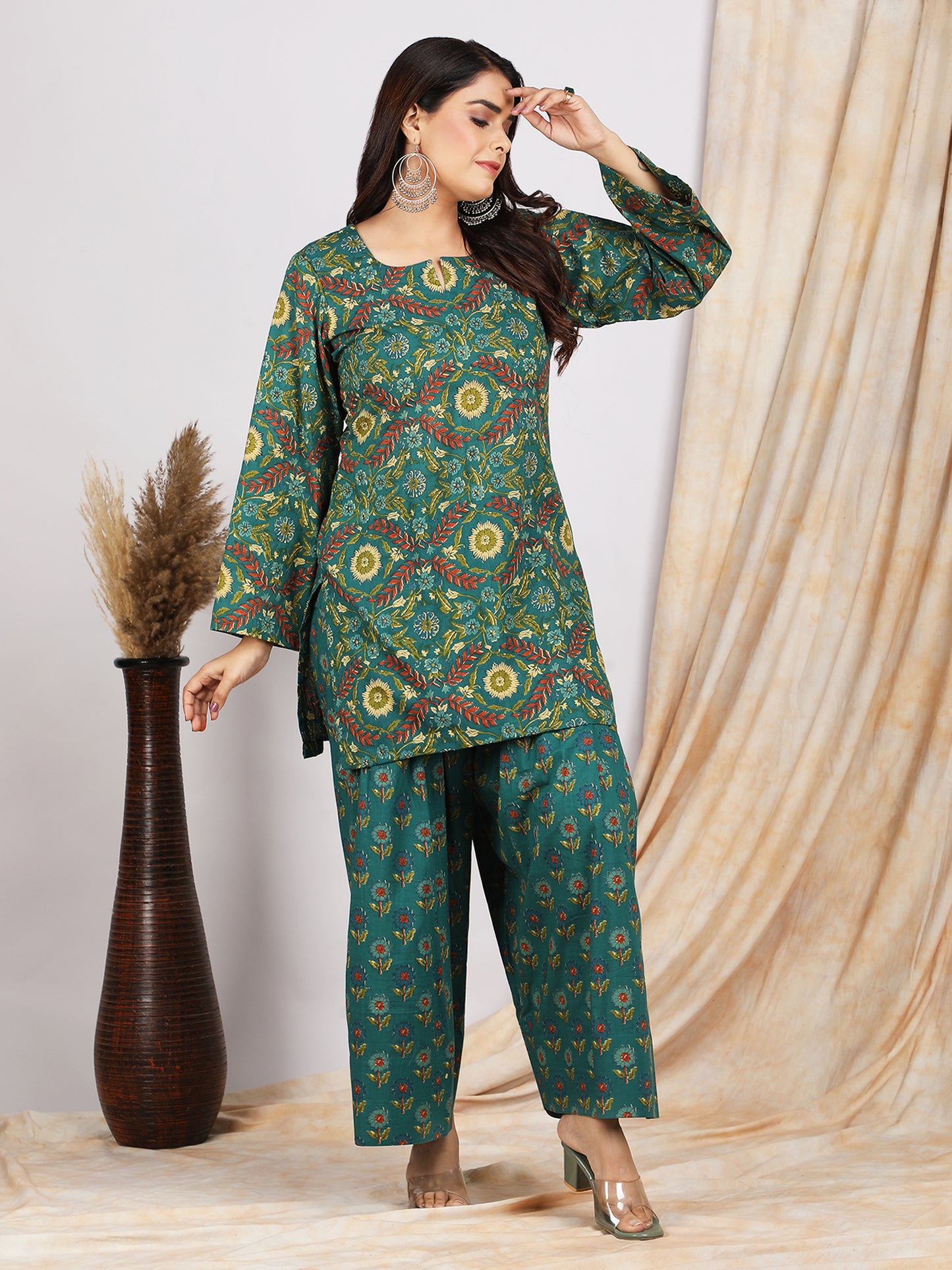 Firoza Cotton Farshi Salwar Set