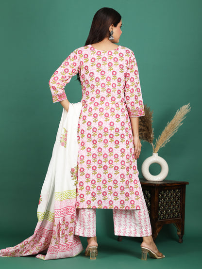 Gulabiya Cotton Kurta Set