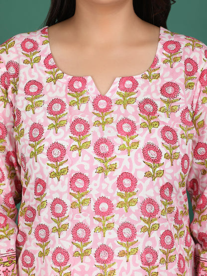 Gulabiya Cotton Kurta Set