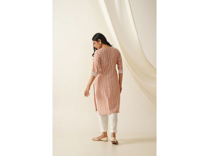 Chanderi Silk Thread Embroidred Kurta Set