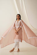 Vanya Chanderi Handcrafted Thread Embroidered Kurta Set with Dupatta