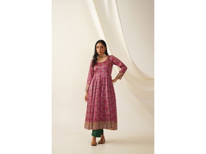 Mulberry Silk Anarkali Set