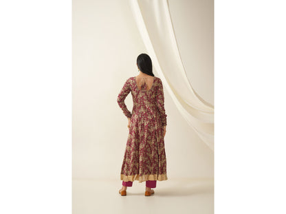 Kalamkari Printed Anarkali Set