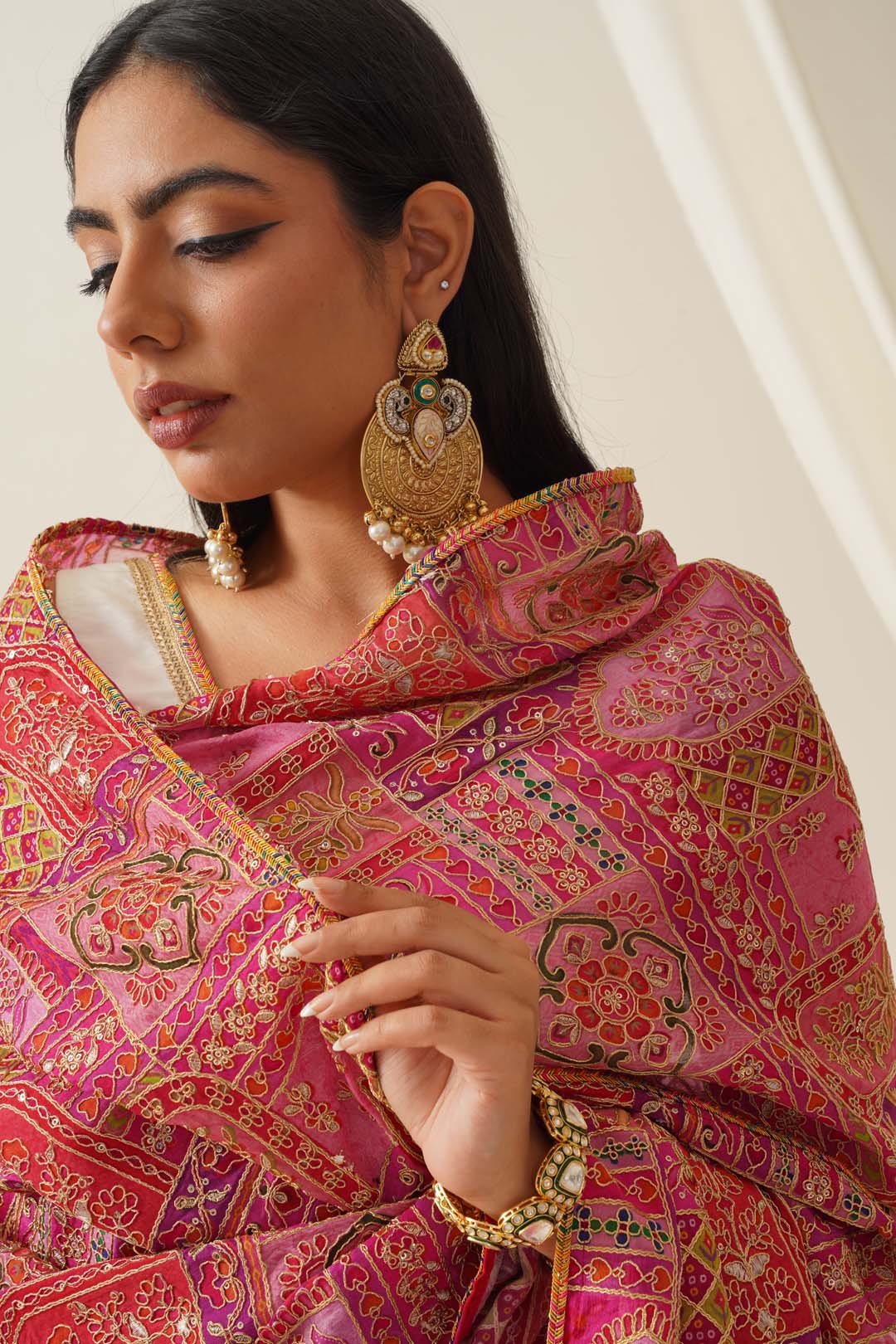 Chinnon Zari Embroidred Dupatta