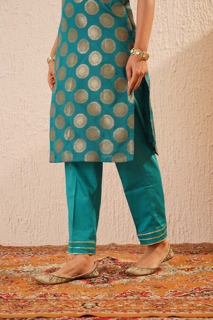 Green Banarasi Co-ord set