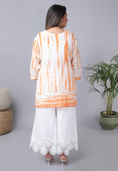 Shibori print Cotton mulmul Loose fit Kurti