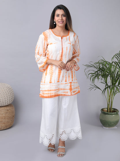 Shibori print Cotton mulmul Loose fit Kurti