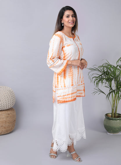 Shibori print Cotton mulmul Loose fit Kurti