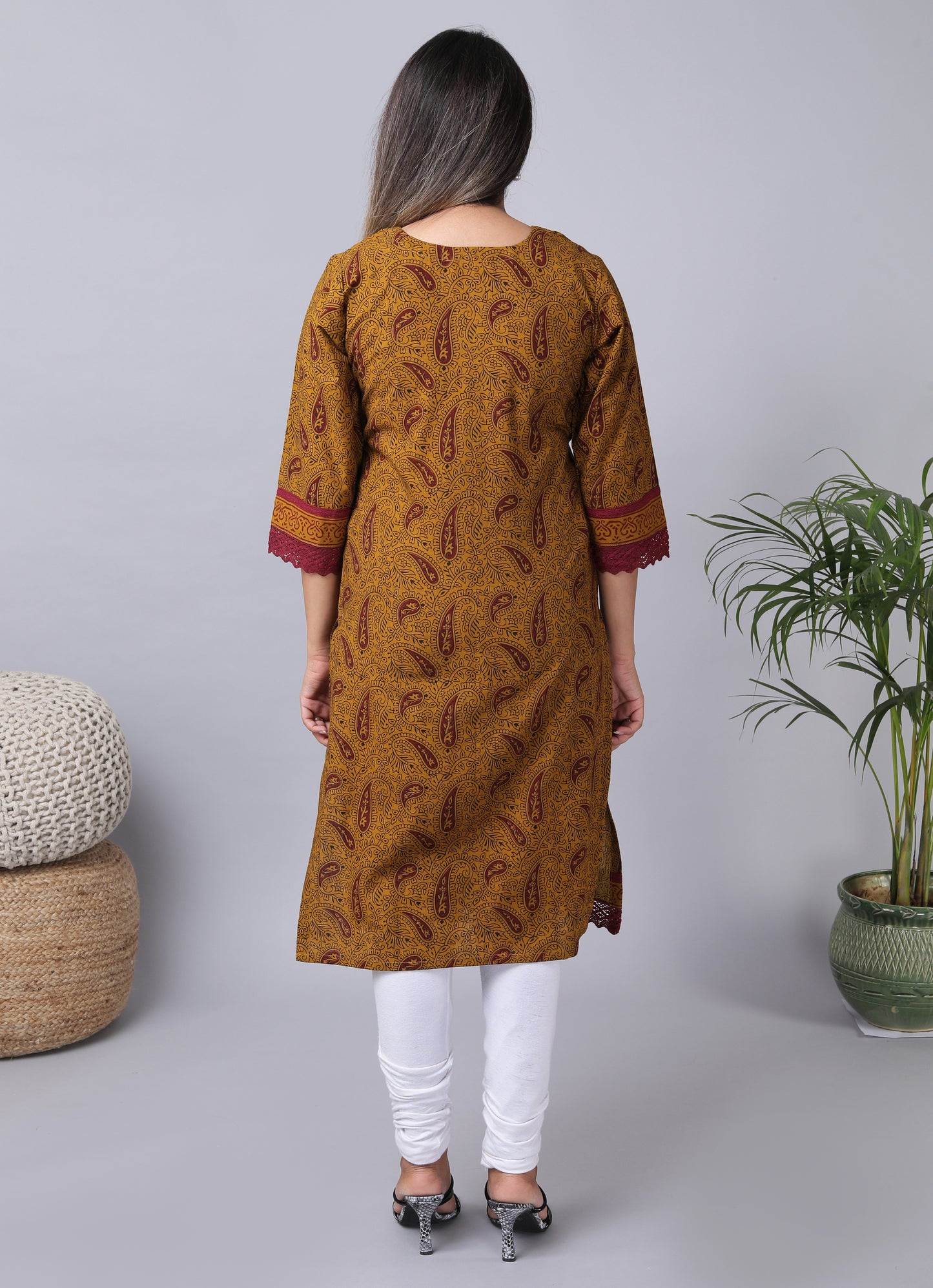 Bagh Block print natural dyed Kurta