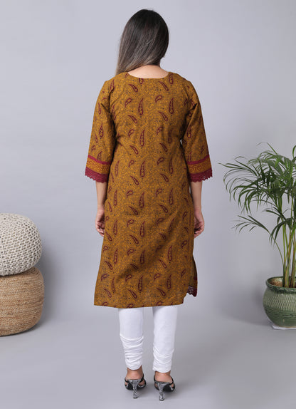 Bagh Block print natural dyed Kurta