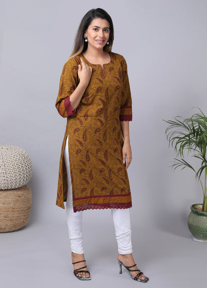 Bagh Block print natural dyed Kurta