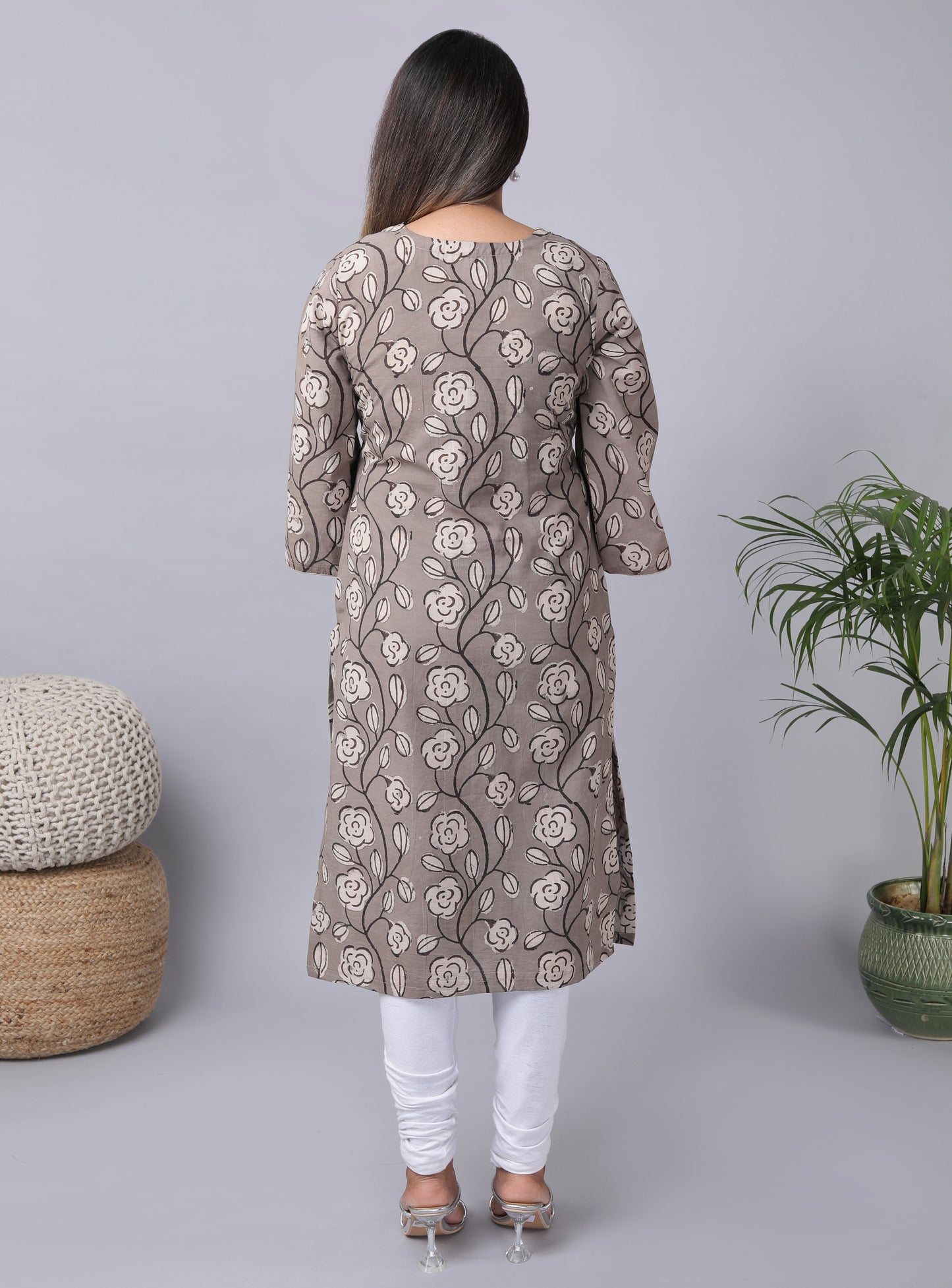 Bindaas Block Print mirror work Cotton Kurta