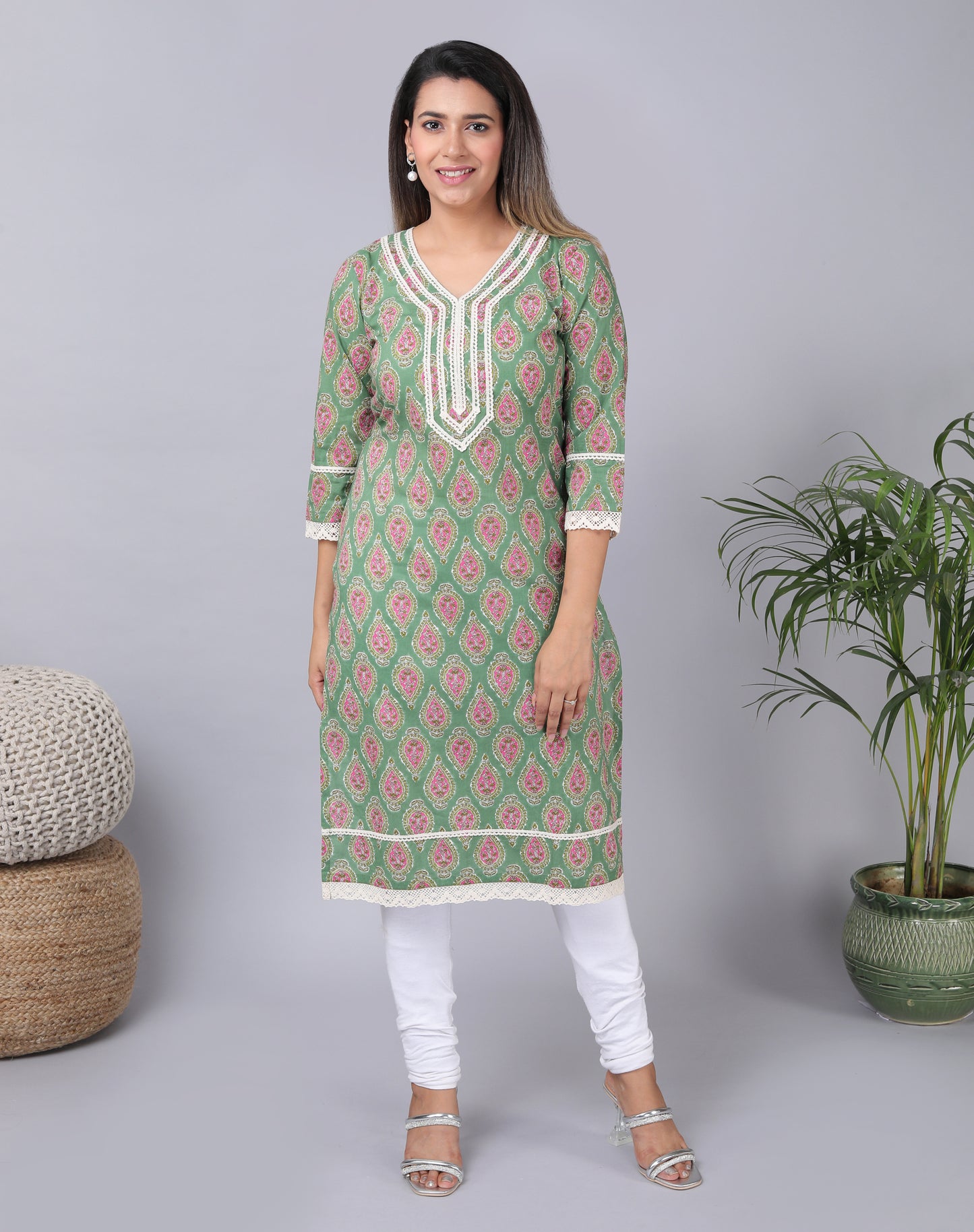 Cambric cotton ||Straight fit kurta