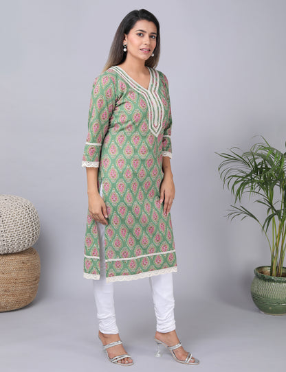 Cambric cotton ||Straight fit kurta