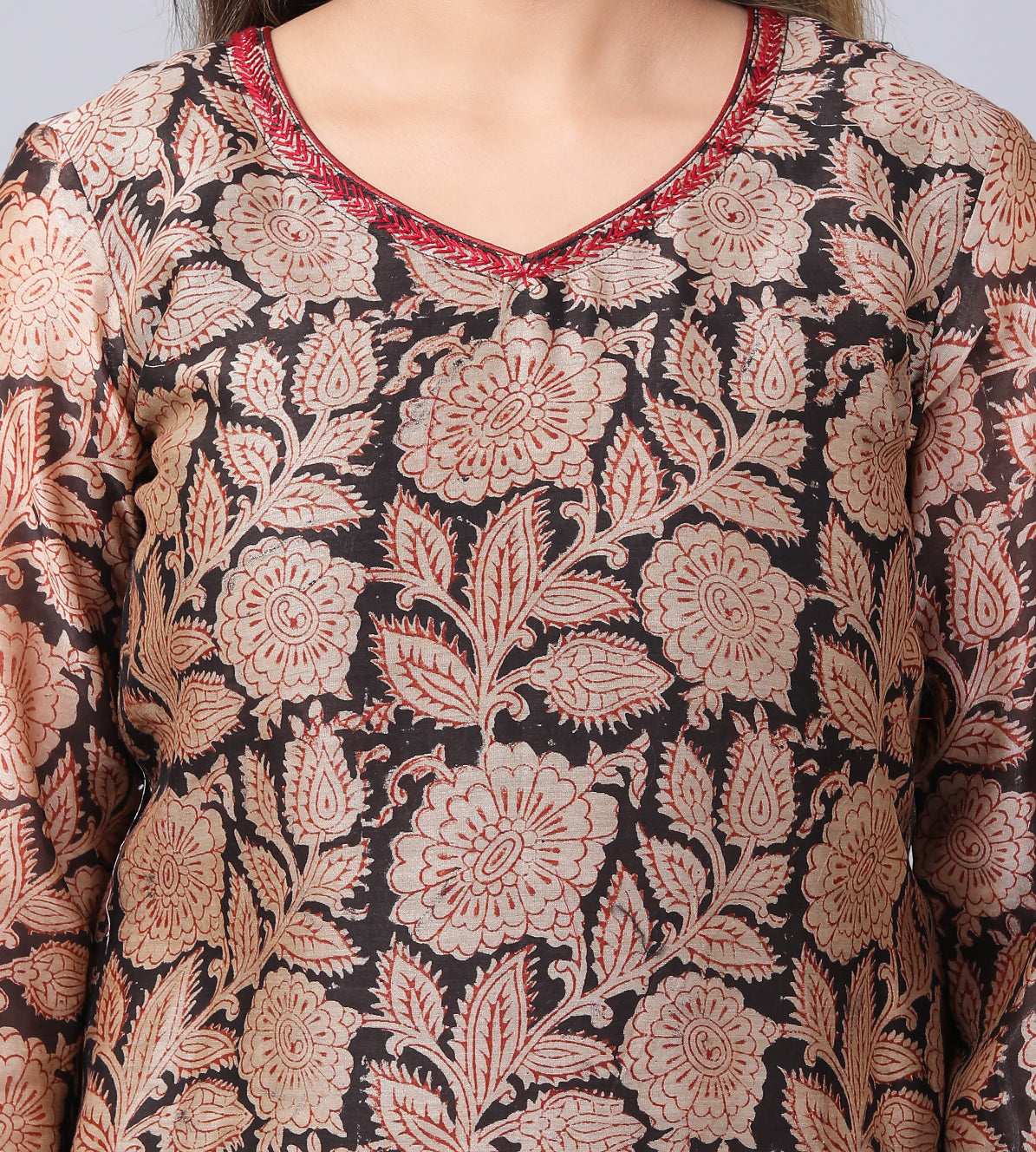 Kalamkari Chanderi Silk Kurta