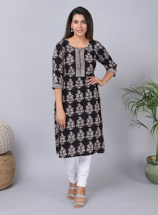 Bagh Block print natural dyed Kurta