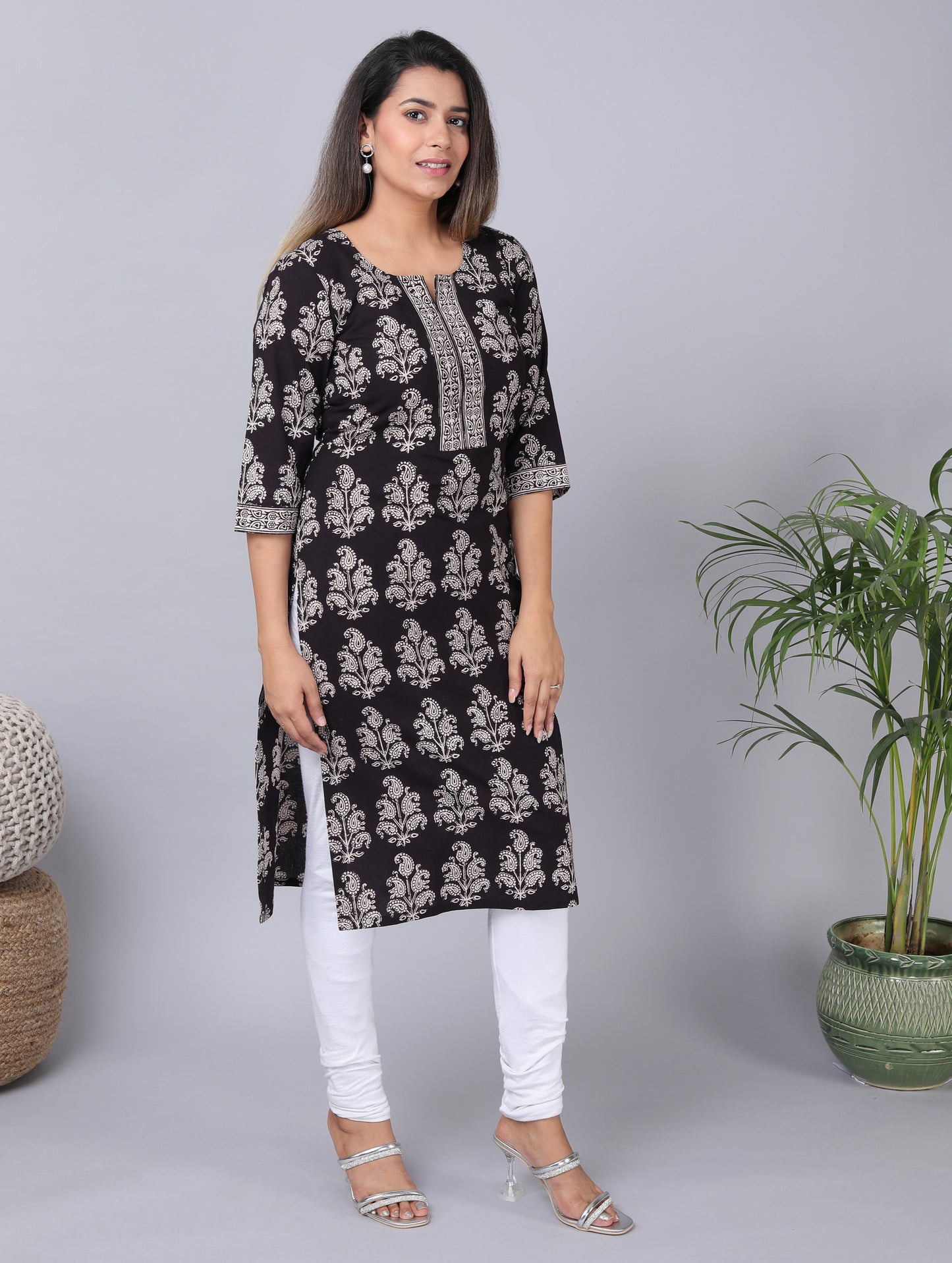 Bagh Block print natural dyed Kurta