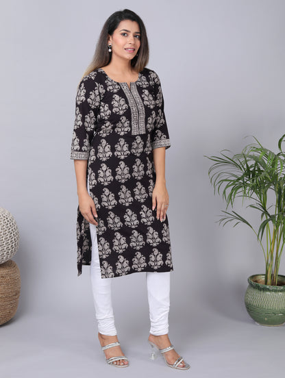 Bagh Block print natural dyed Kurta