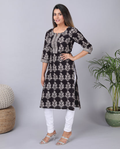 Bagh Block print natural dyed Kurta