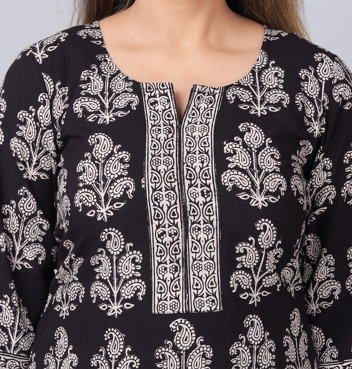 Bagh Block print natural dyed Kurta