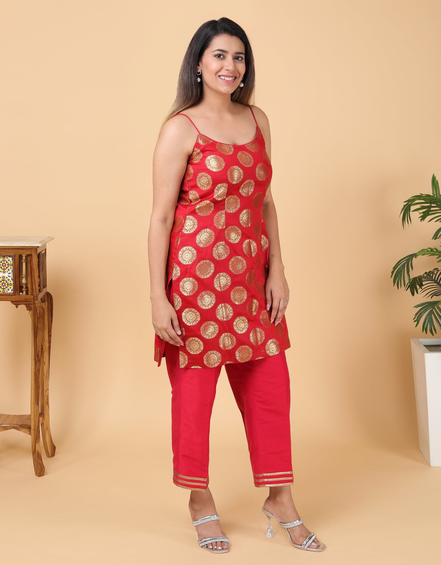 Red Banarasi Co-ord set