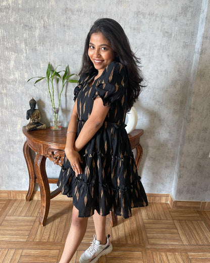 Ikat pure cotton dress