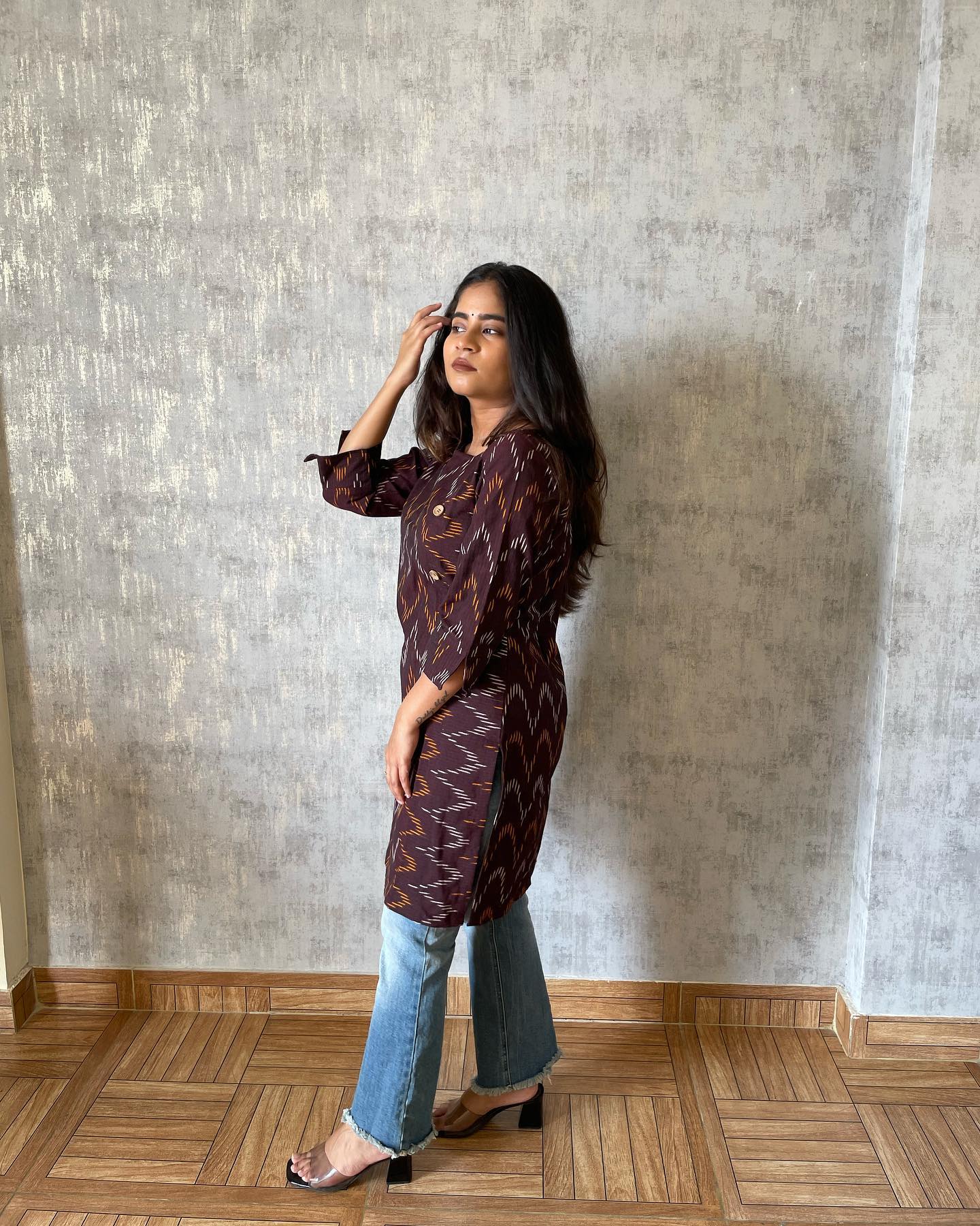 Cotton ikat Kurti