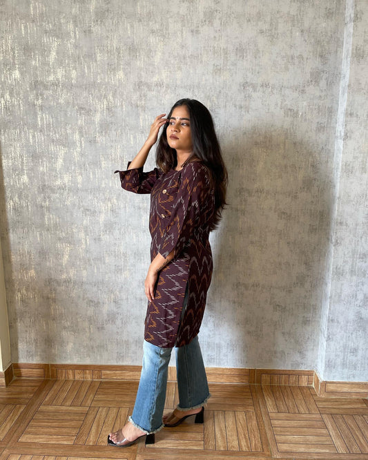 Cotton ikat Kurti