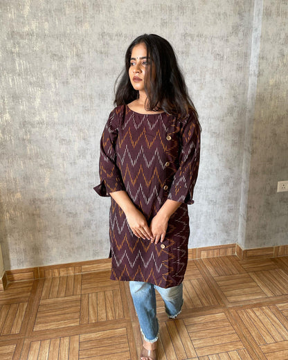 Cotton ikat Kurti