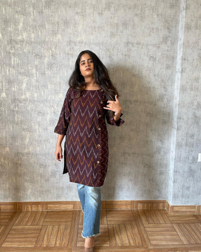 Cotton ikat Kurti