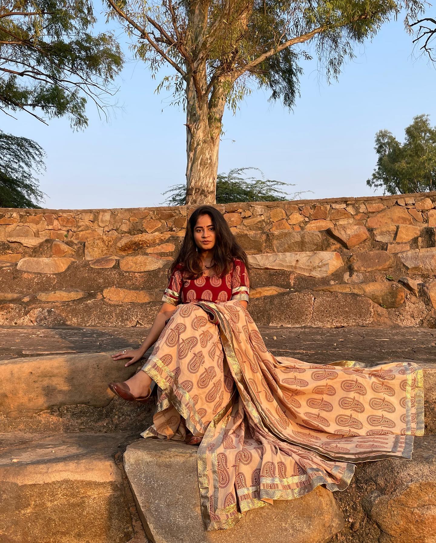 Gamathi Cotton Sharara Set with Dupatta