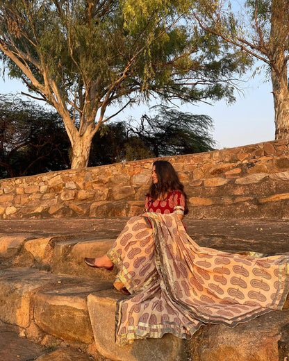 Gamathi Cotton Sharara Set with Dupatta